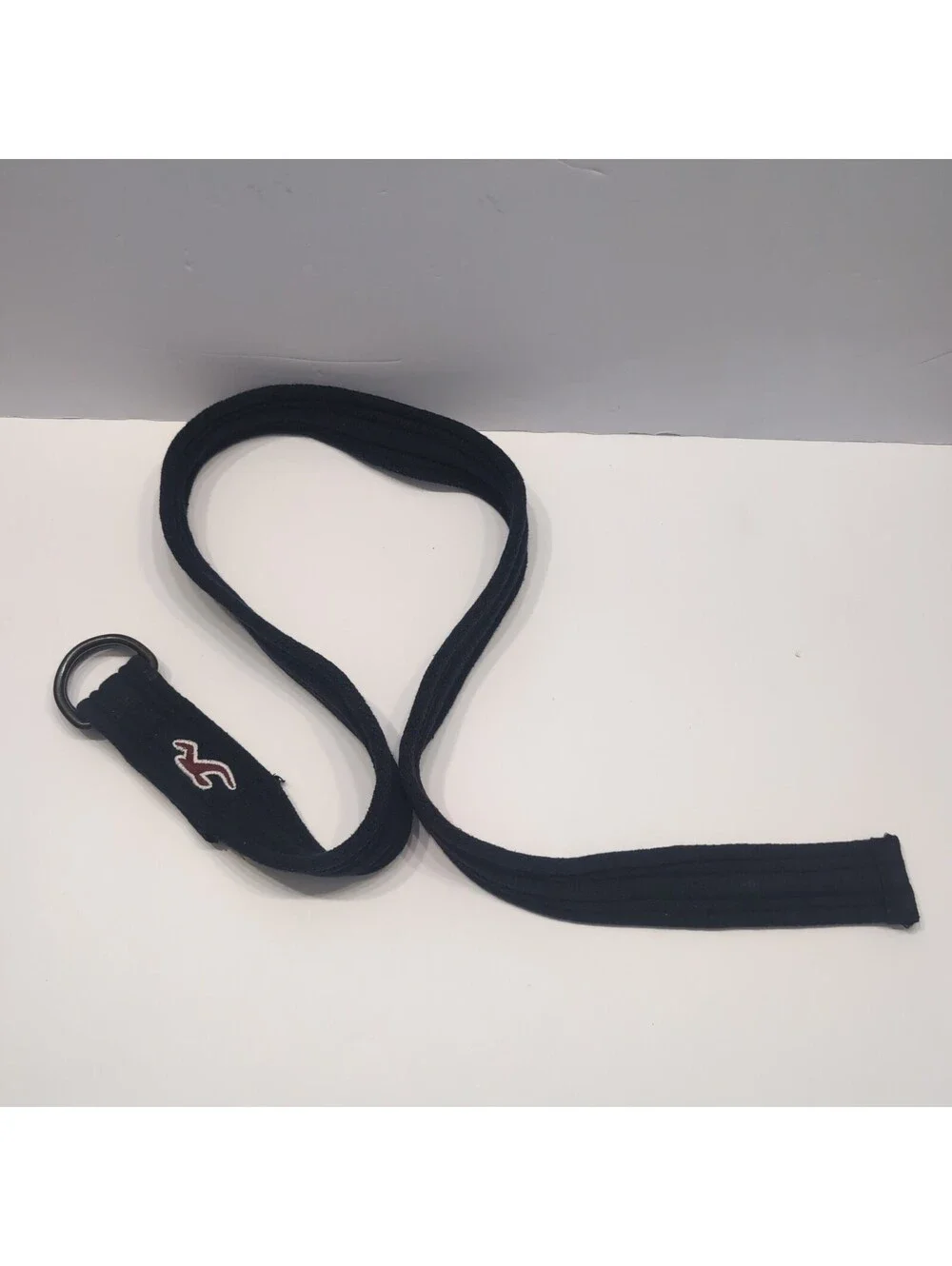 Y2K Hollister Cloth Belt Double D Ring Navy  Blue Red Bird L/XL 48